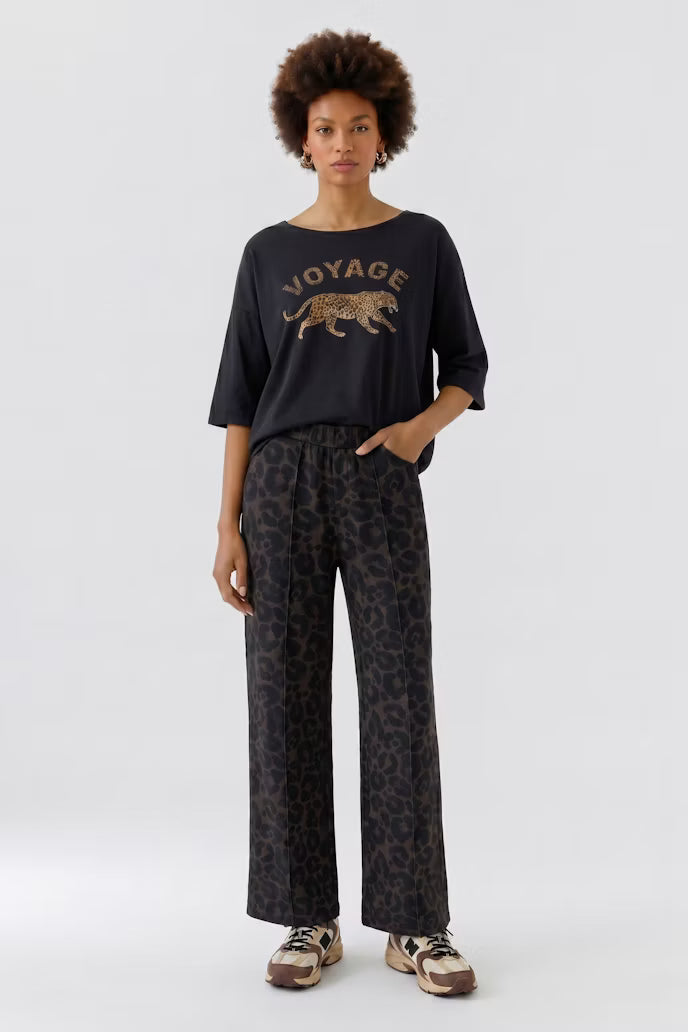Панталон с леопардов принт