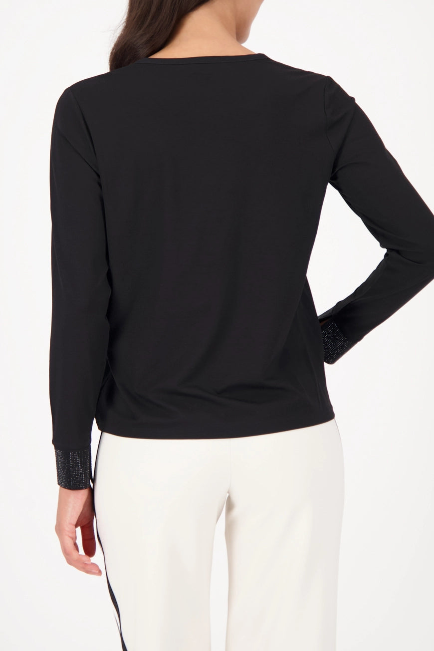 Блуза от Креп с Камъни - Monari