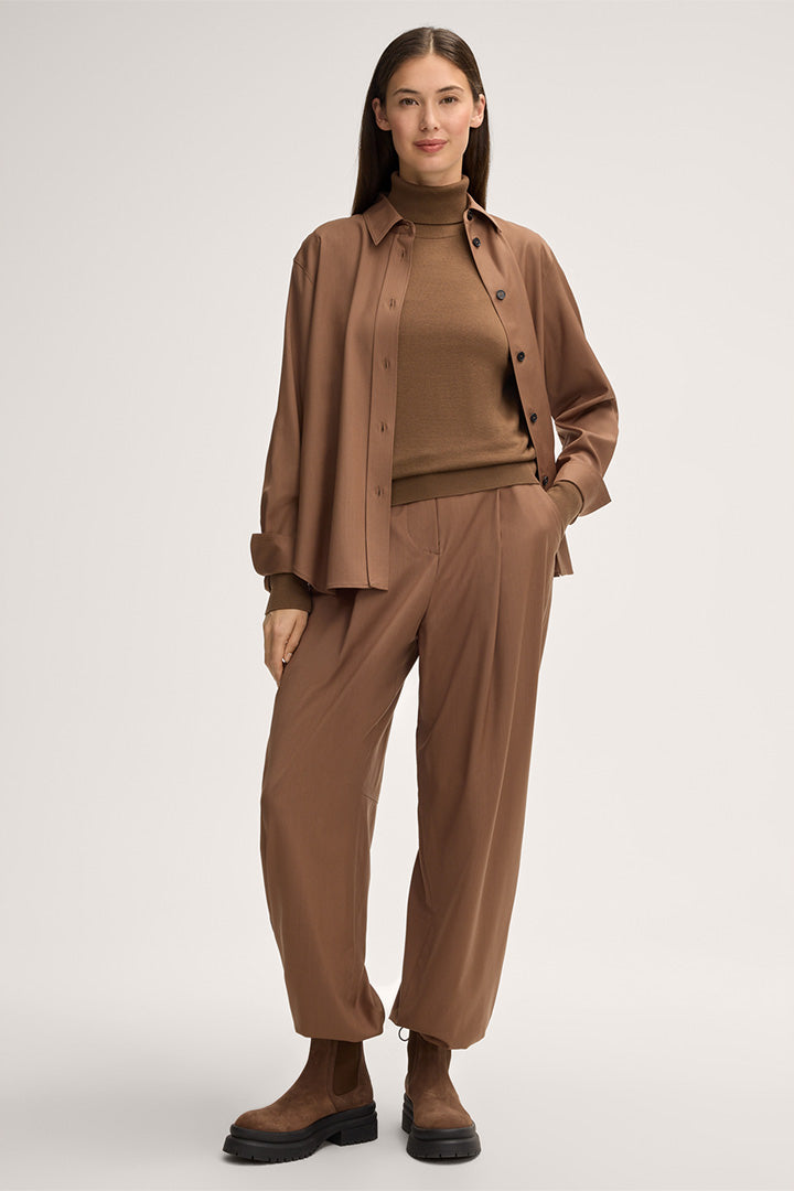 Фин плетен пуловер с поло яка - Windsor