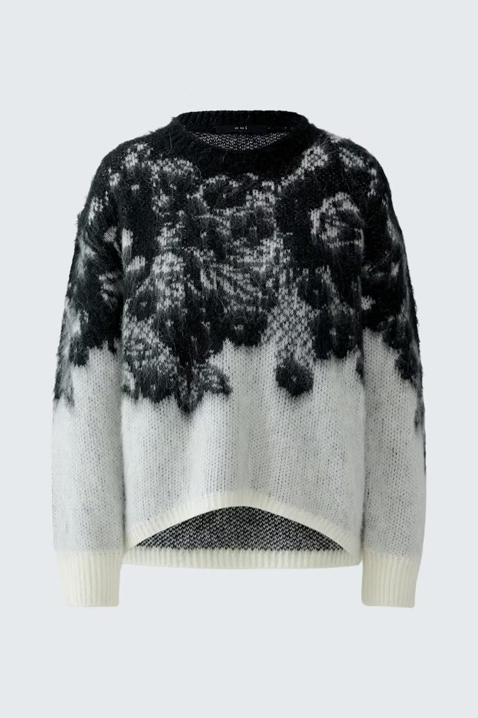 Пуловер с дантелен дизайн - Oui