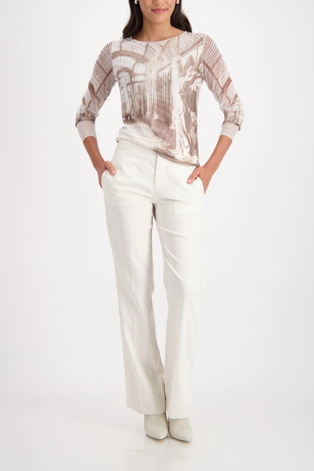 Блуза с Дълъг Ръкав и Галериен Принт - Monari