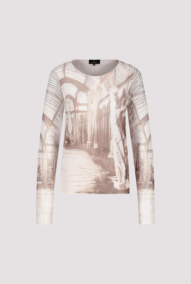 Блуза с Дълъг Ръкав и Галериен Принт - Monari