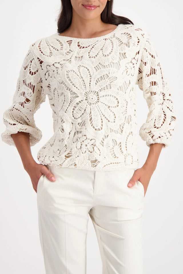 Плетен пуловер с корнелиенски мотив - Monari