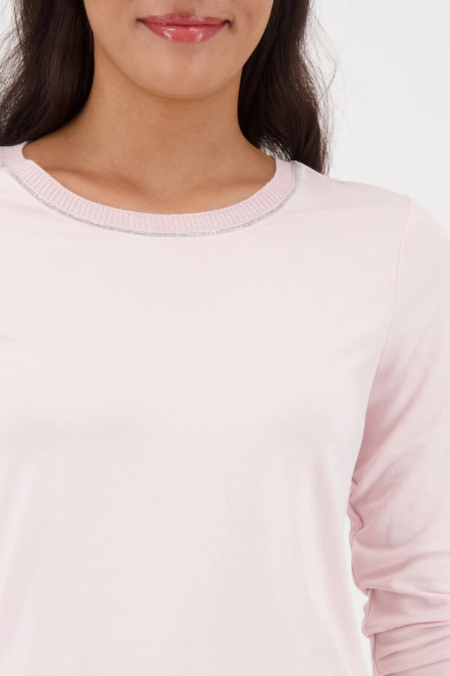 Блуза с Дълъг Ръкав с Плетена Яка - Monari