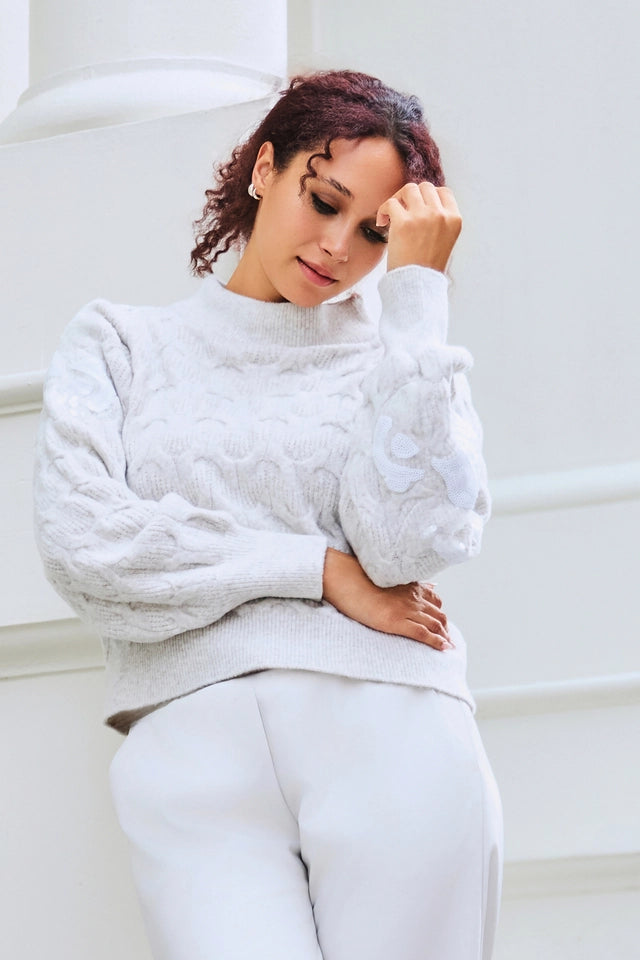 Пуловер с Плетка - Monari