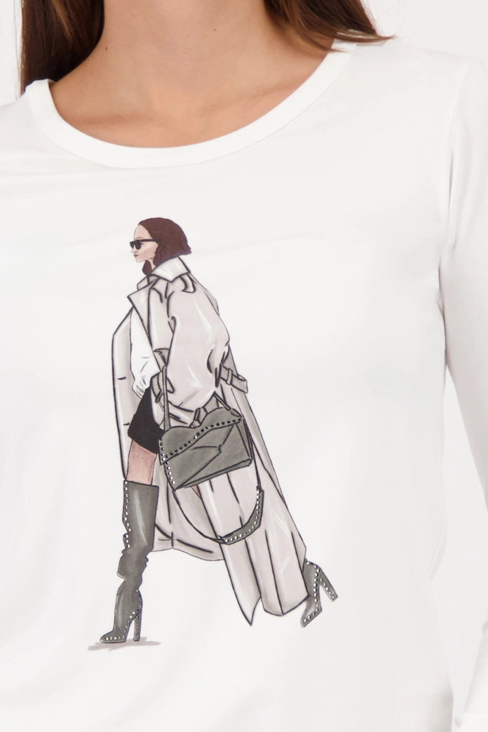 Блуза с Дълъг Ръкав и Принт - Monari