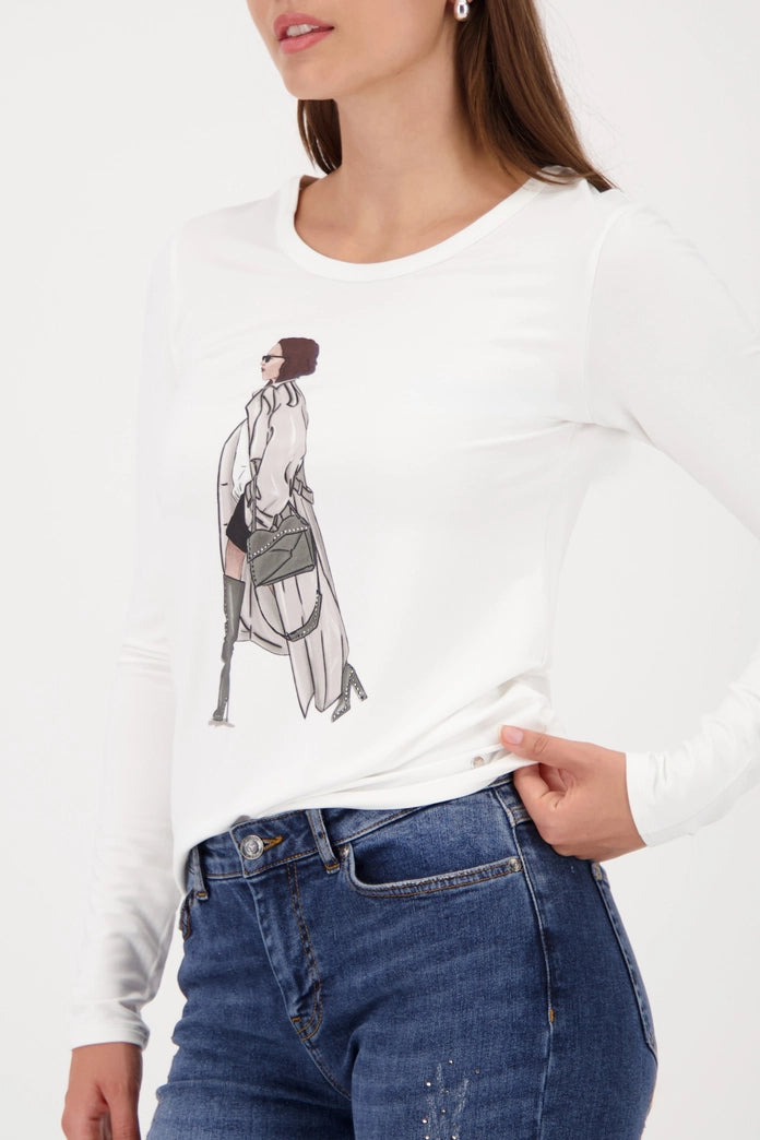 Блуза с Дълъг Ръкав и Принт - Monari