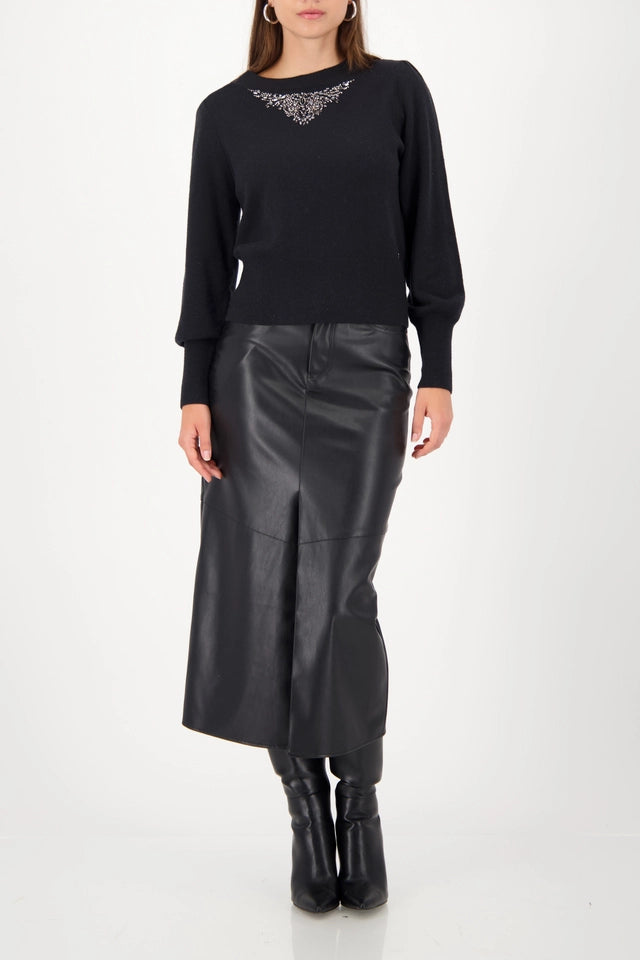 Пуловер с декорации - Monari