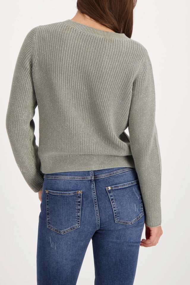 Плетен Пуловер с Надпис - Monari