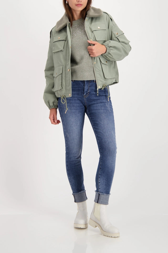 Плетен Пуловер с Надпис - Monari