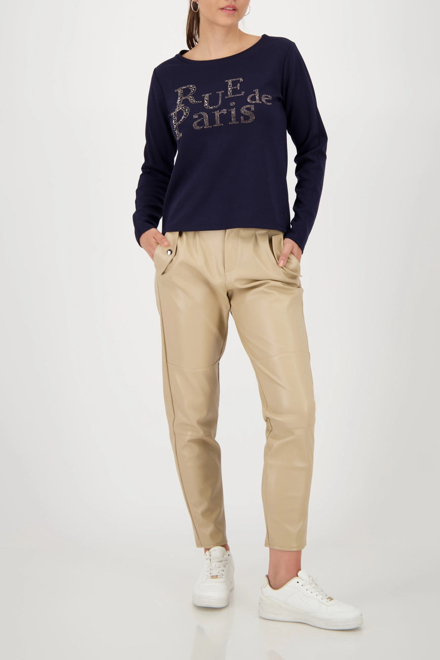 Блуза с Надпис от Кристали - Monari