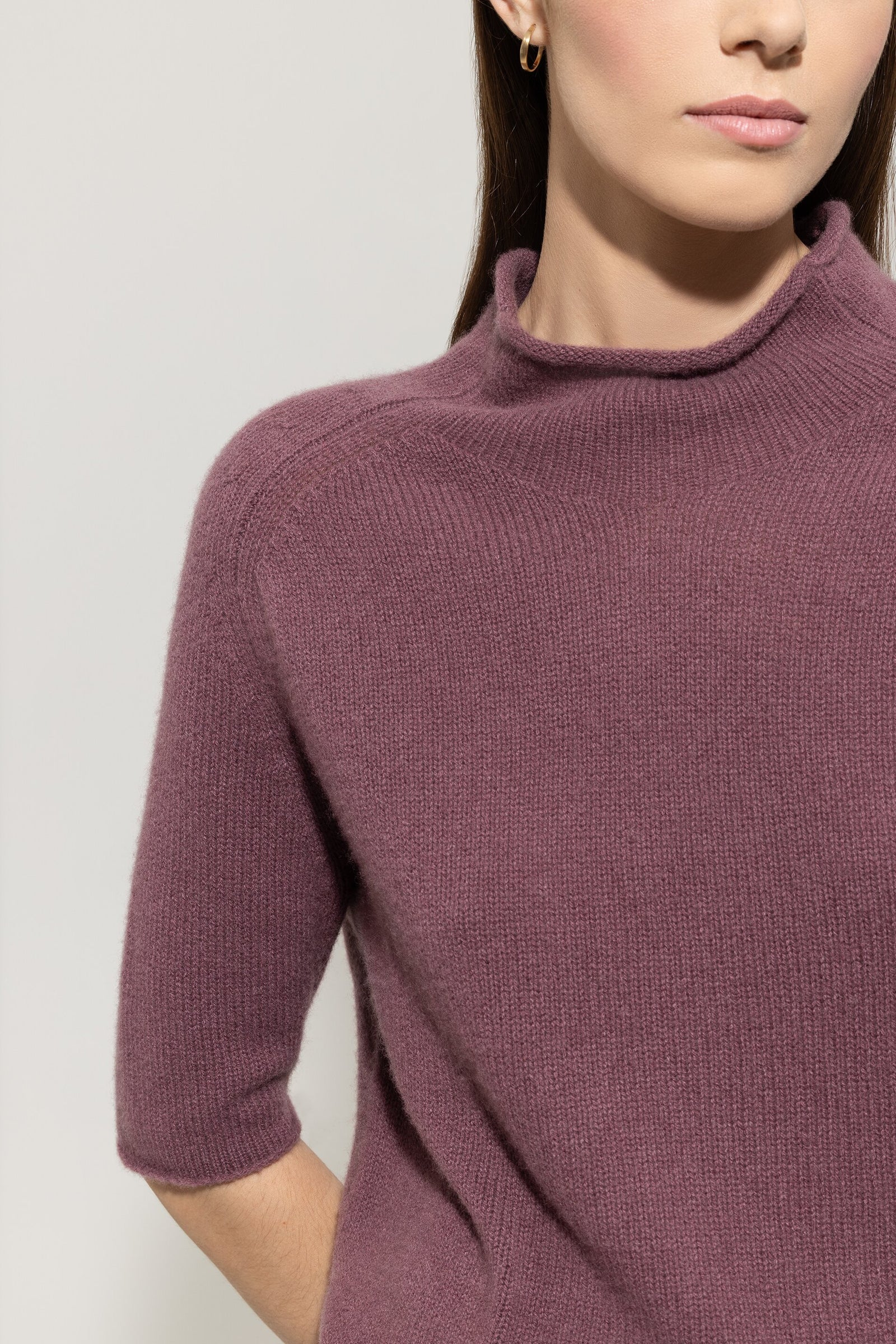 Пуловер с Къс Ръкав от Кашмирена Смес - Luisa Cerano