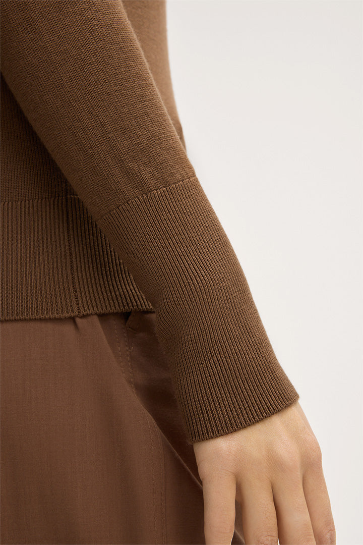 Фин плетен пуловер с поло яка - Windsor