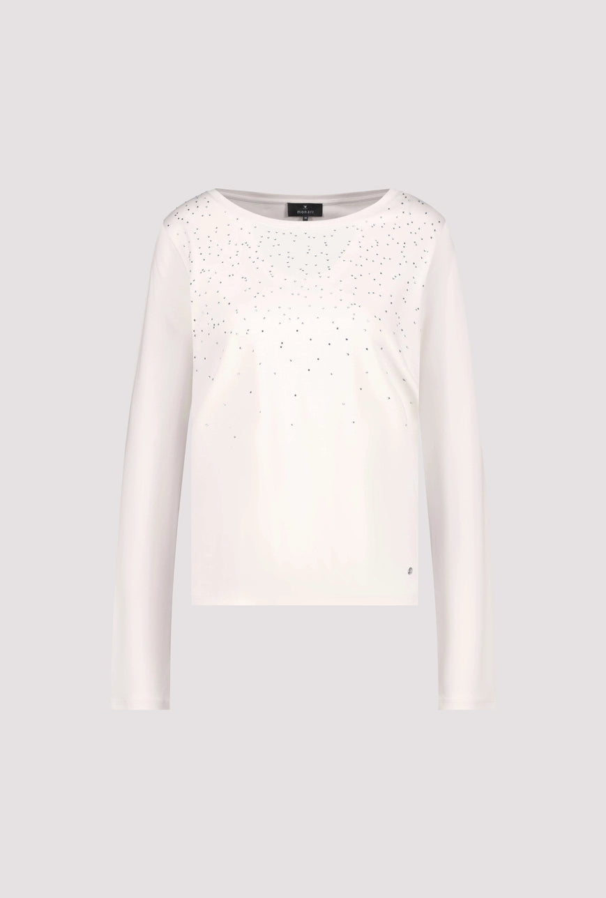 Памучна Блуза с Декорация от Камъчета - Monari