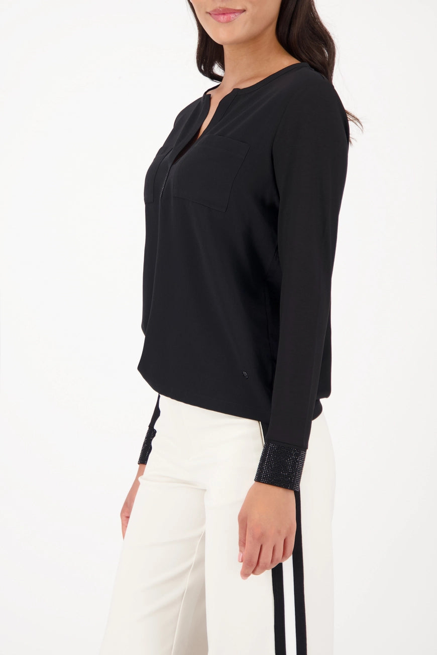 Блуза от Креп с Камъни - Monari