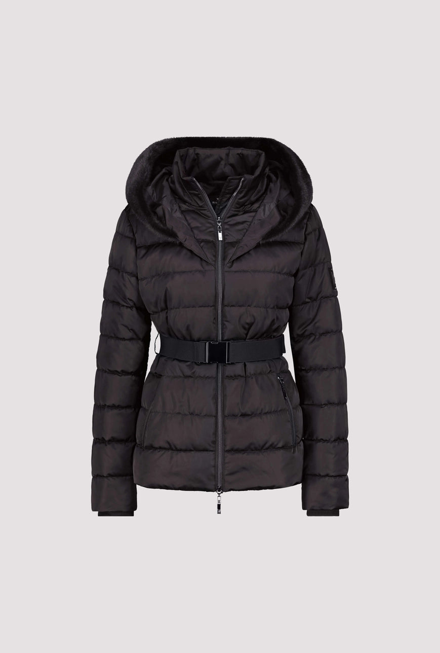 Пухено яке с колан на талията - Monari