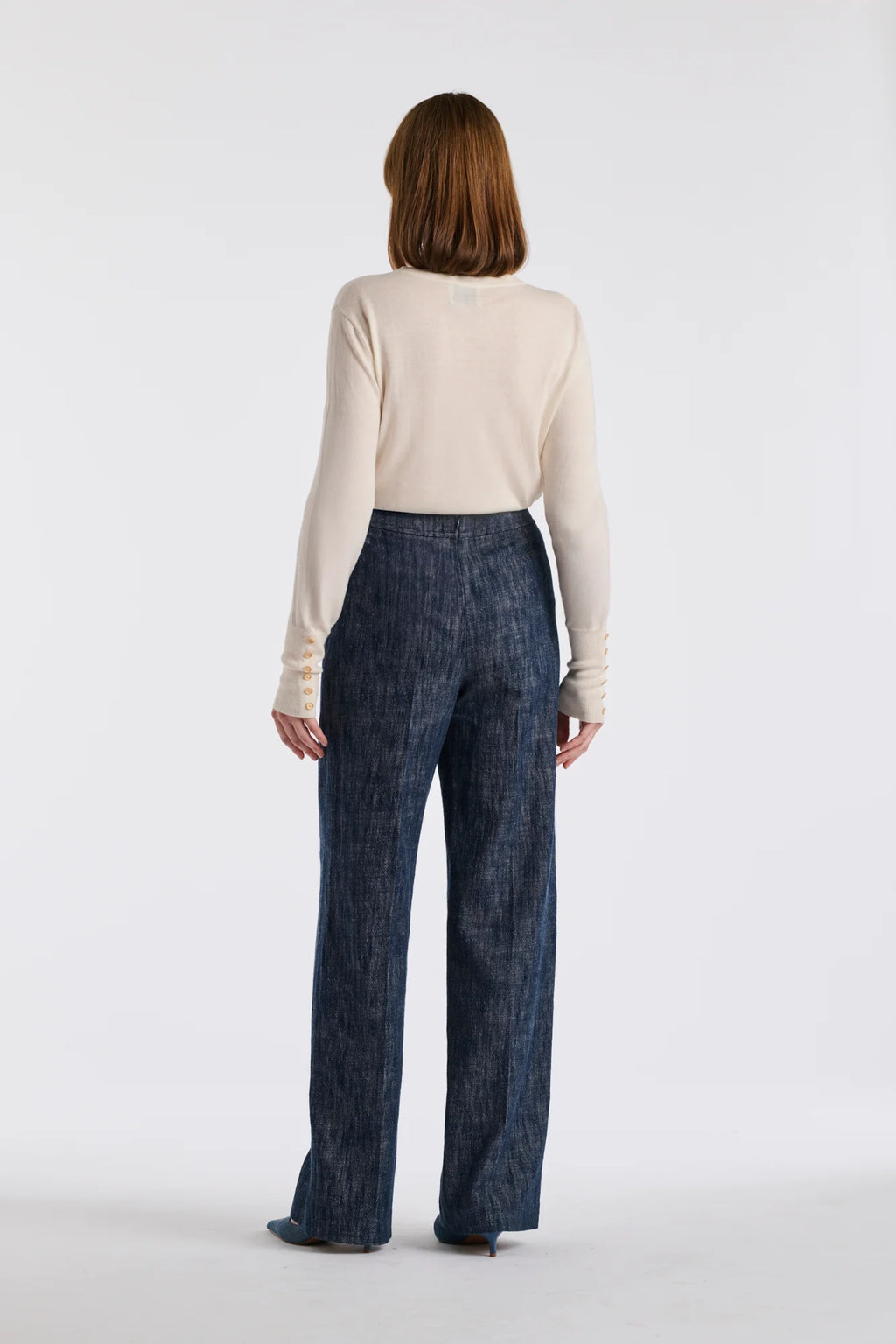 Джинси със златисти персонализирани копчета - Weill