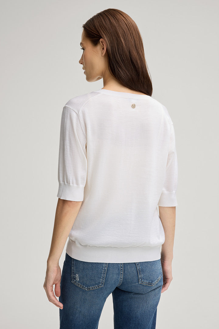 Вълнен пуловер с V-образно деколте - JOOP!