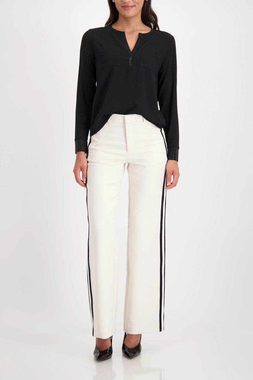 Блуза от Креп с Камъни - Monari