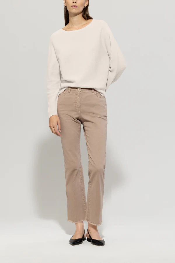 Пуловер с плетка в лява структура - Luisa Cerano