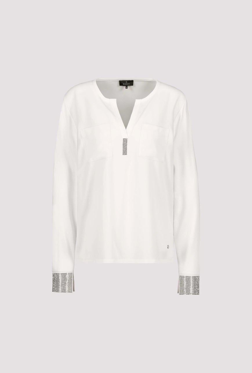 Блуза от Креп с Камъни - Monari