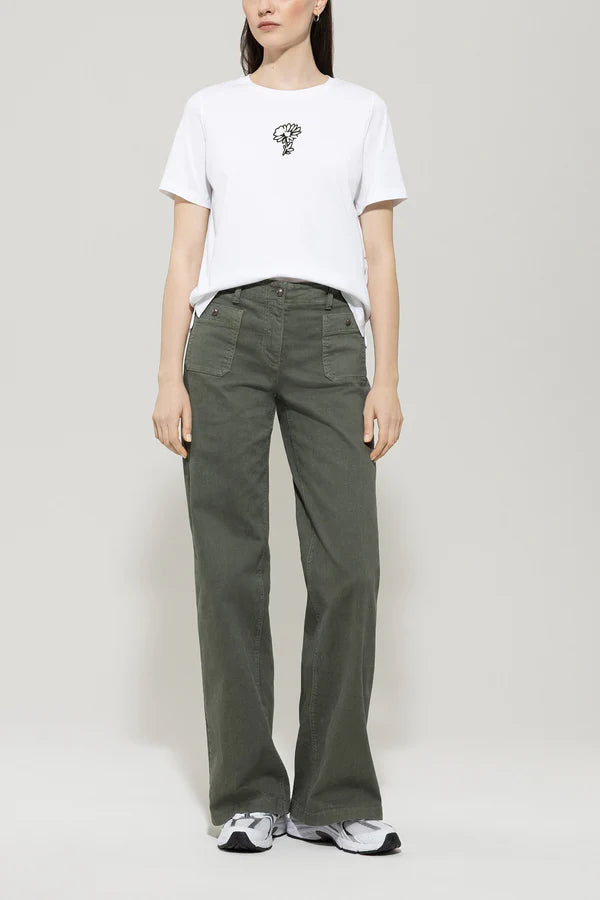 Памучна Т-шърт с обло деколте - Luisa Cerano