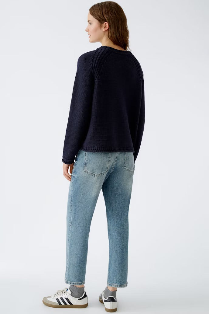 Тъмно син пуловер - Oui