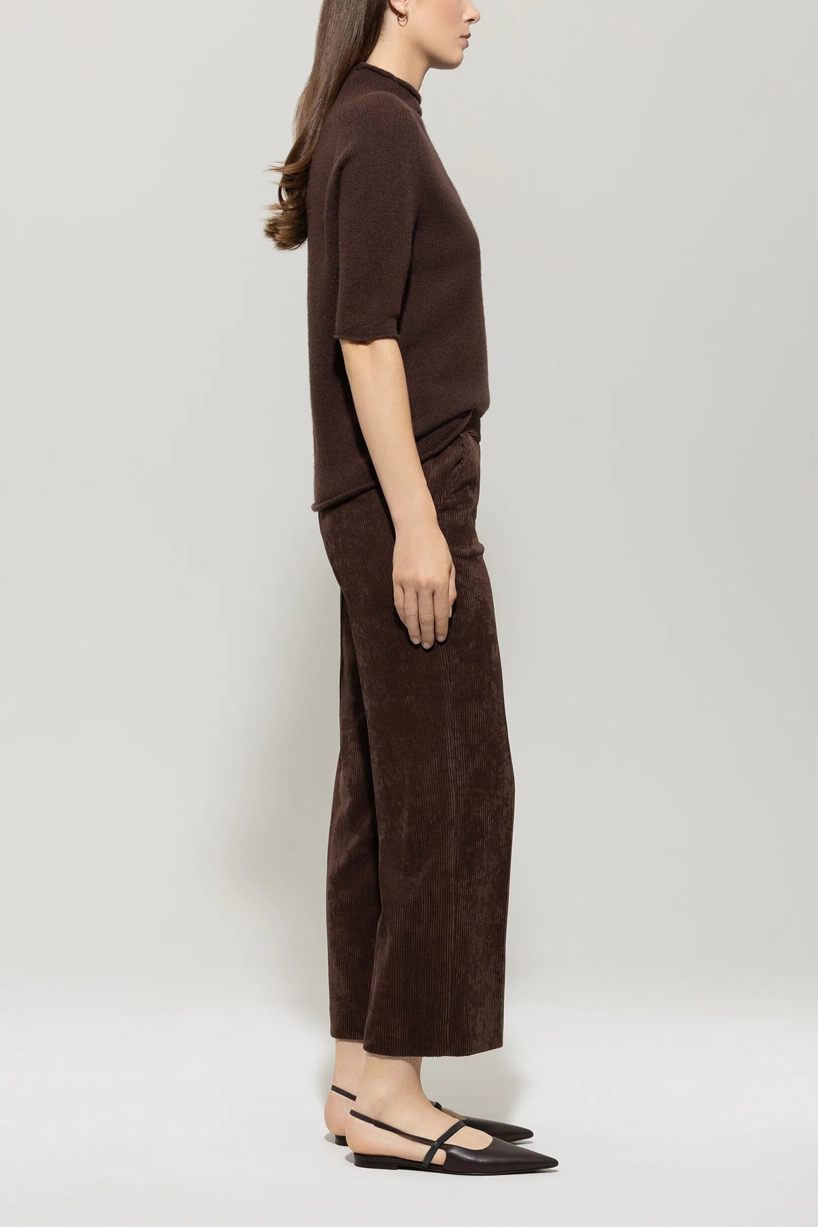 Широк Панталон Тип Джогър от Кадифе - Luisa Cerano