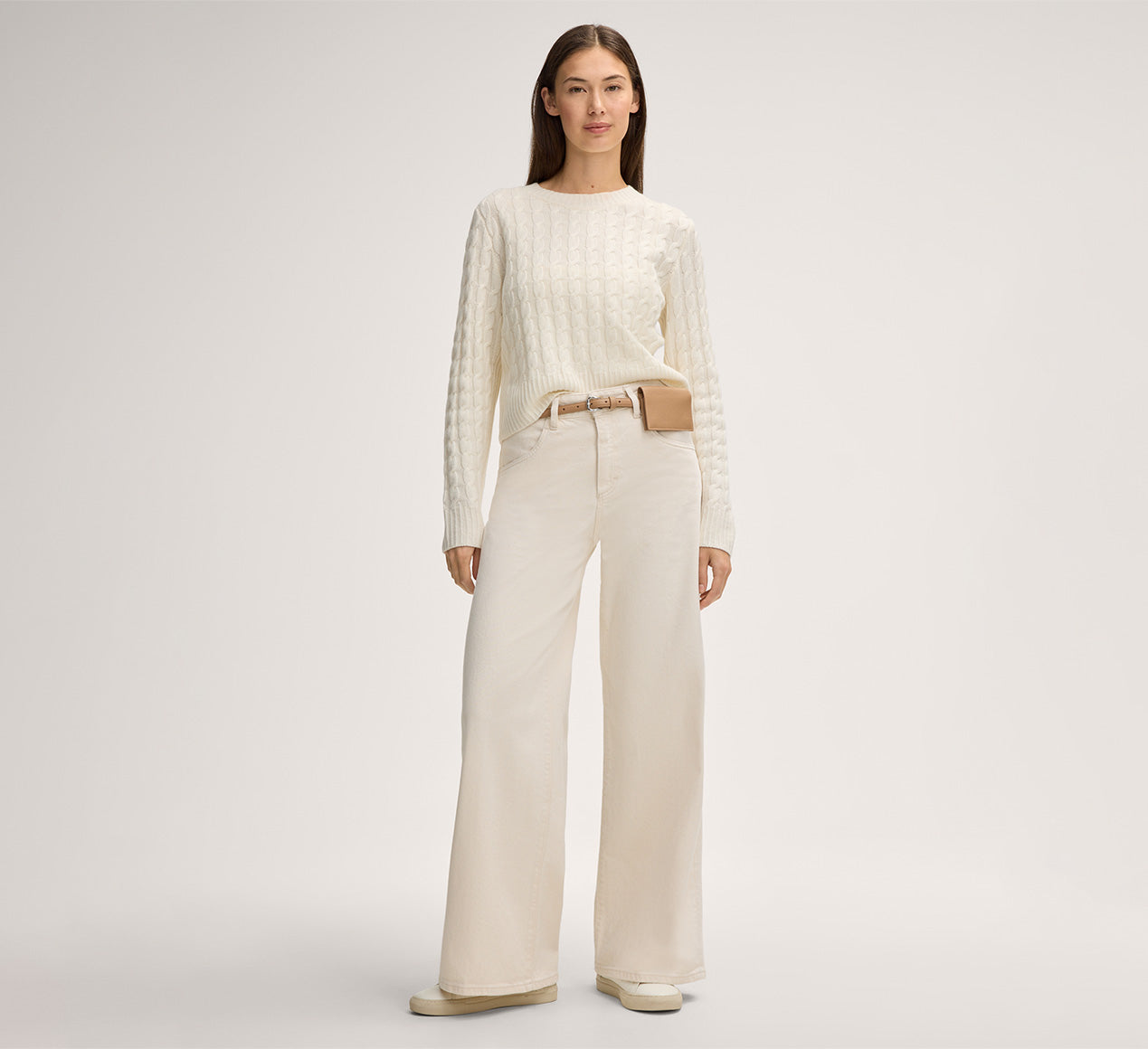 Петджобни паладжо дънки в кремав цвят - Windsor