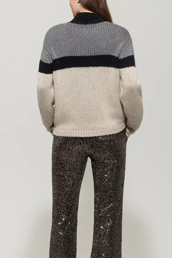 Пуловер с цветни блокове - Luisa Cerano