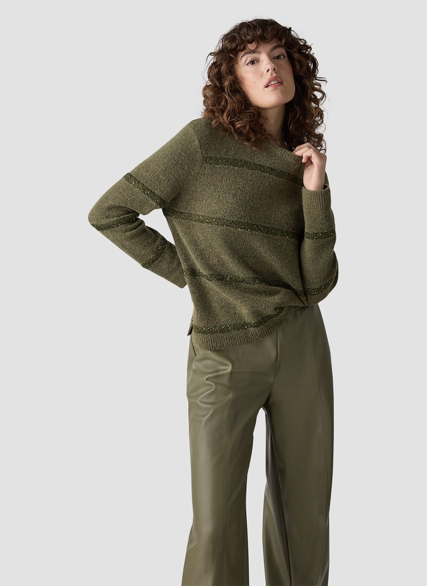 Вълнен Пуловер с Блестяща Прежда - Le Comte