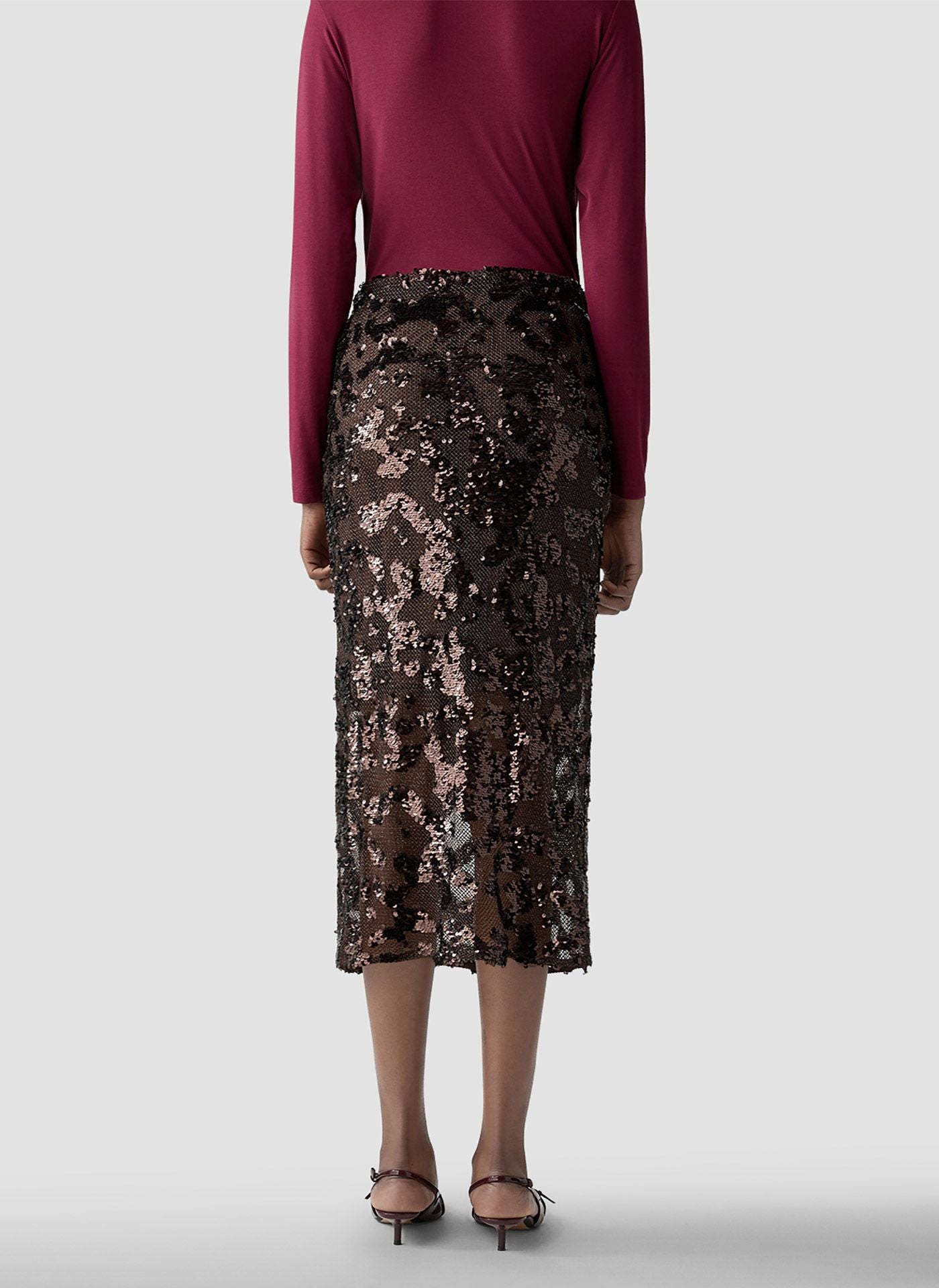 Макси пола с пайети и мрежеста структура - Le Comte