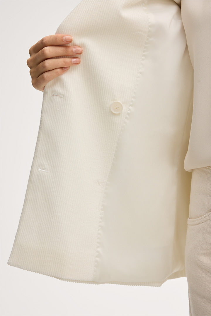 Сако от кадифе в цвят екрю - Windsor