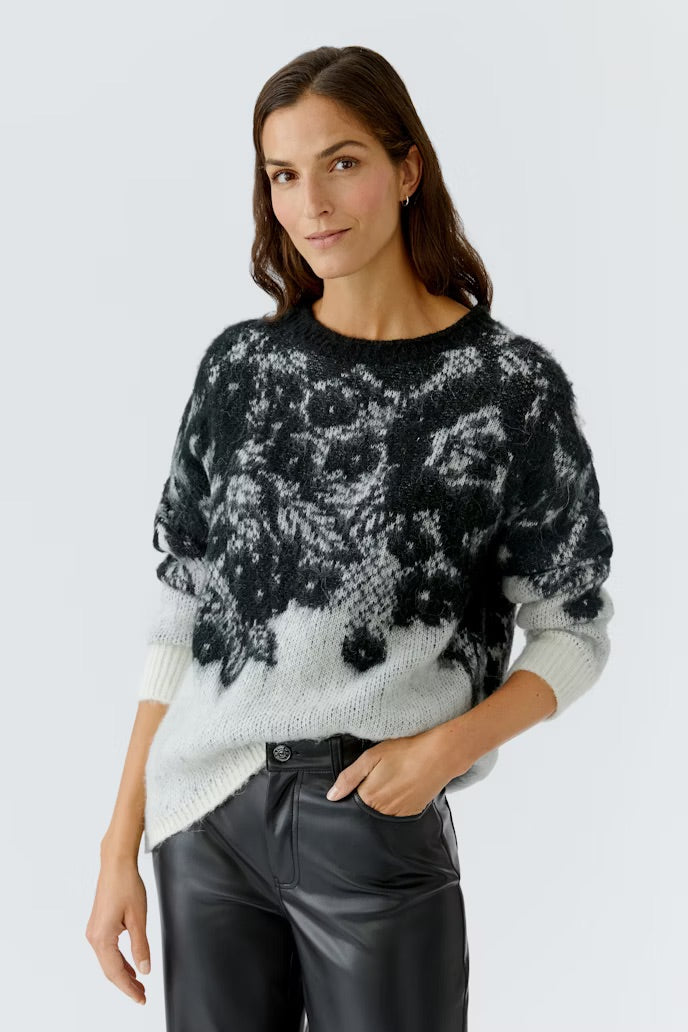 Пуловер с дантелен дизайн - Oui