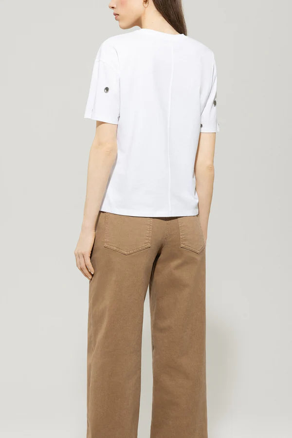 Памучна Т-шърт с пришити мъниста - Luisa Cerano