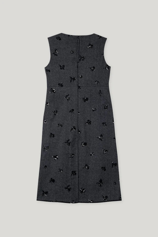 Рокля с детайлна пайетена бродерия - Luisa Cerano