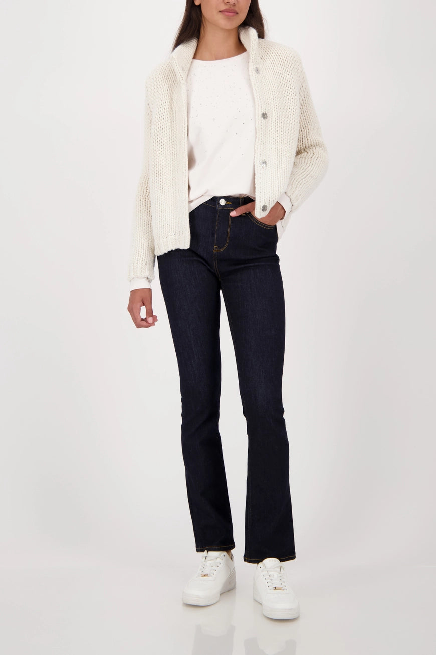 Памучна Блуза с Декорация от Камъчета - Monari