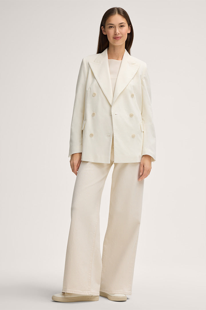 Сако от кадифе в цвят екрю - Windsor