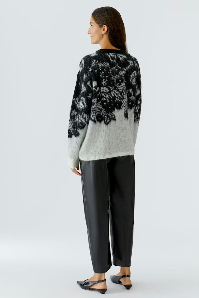 Пуловер с дантелен дизайн - Oui