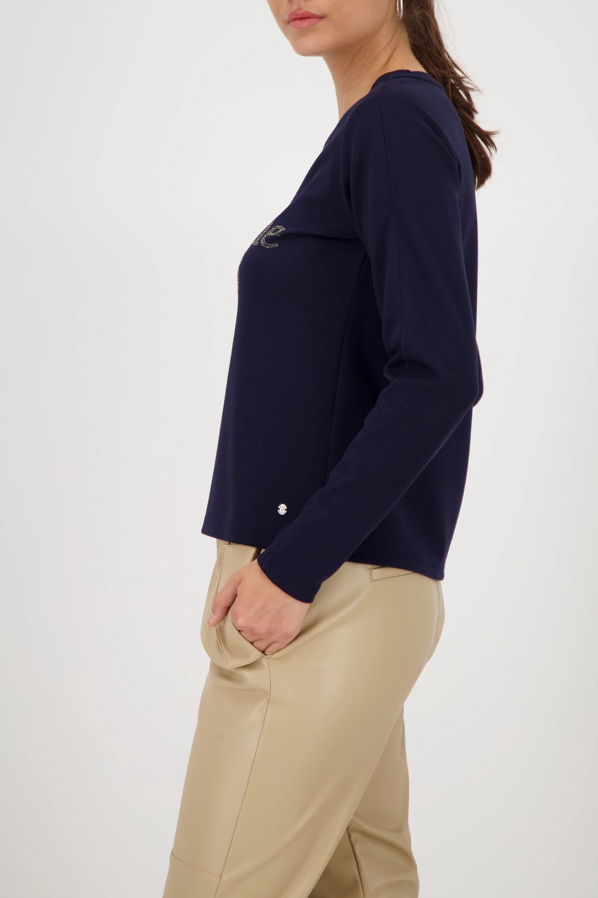 Блуза с Надпис от Кристали - Monari