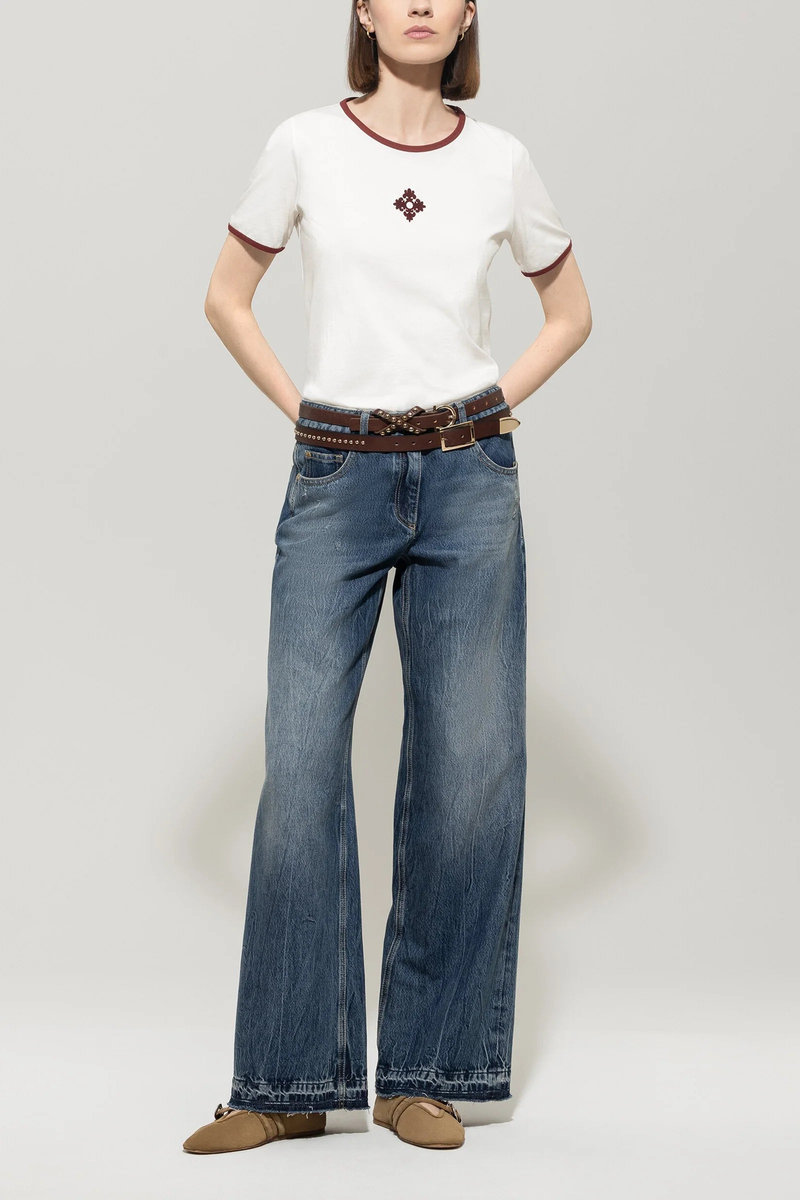 Тениска с Принт Мотив -Luisa Cerano