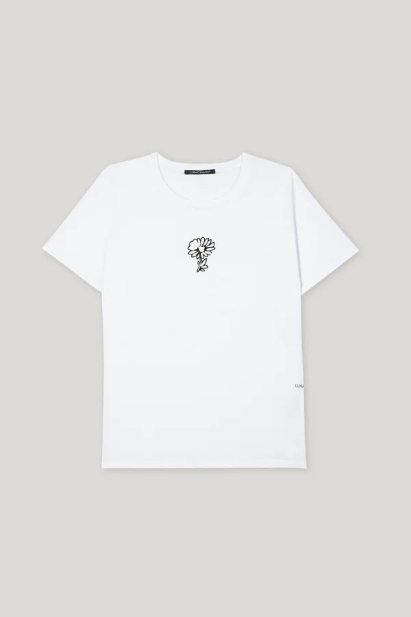 Памучна Т-шърт с обло деколте - Luisa Cerano