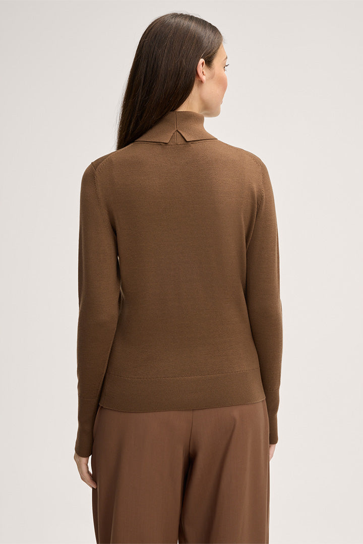 Фин плетен пуловер с поло яка - Windsor