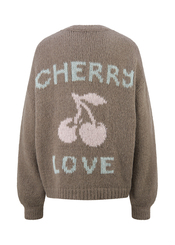 Жилетка с черешов мотив с надпис - Riani