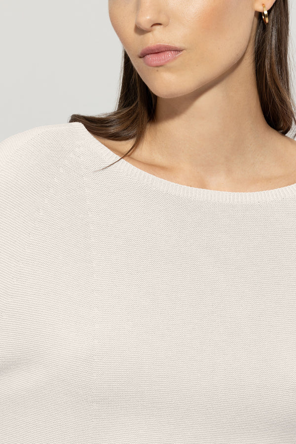 Пуловер с плетка в лява структура - Luisa Cerano