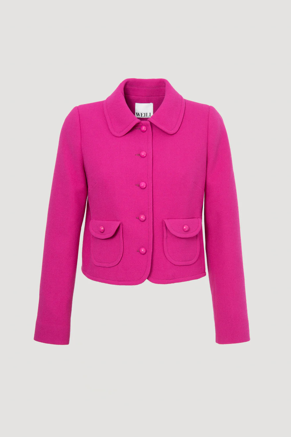 Късо вълнено креп яке - Weill