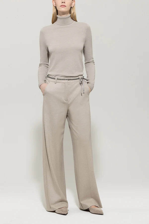 Поло пуловер от вълнена смес - Luisa Cerano