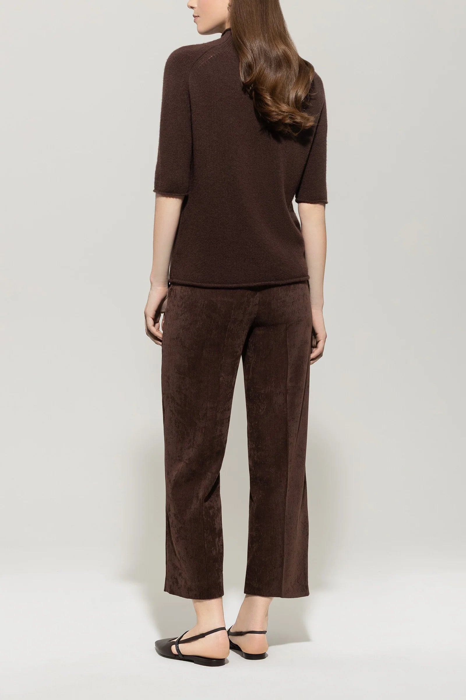 Широк Панталон Тип Джогър от Кадифе - Luisa Cerano