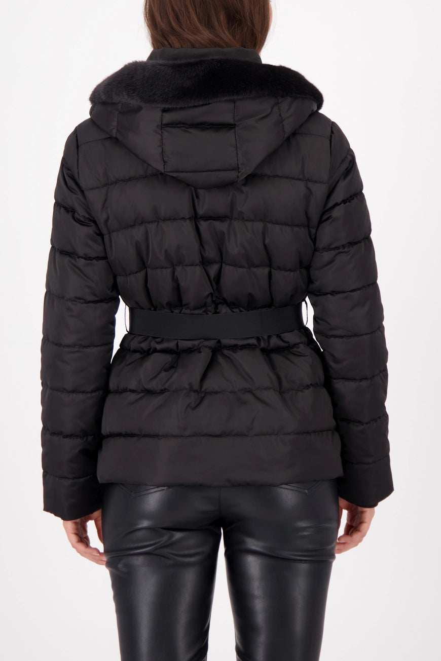 Пухено яке с колан на талията - Monari