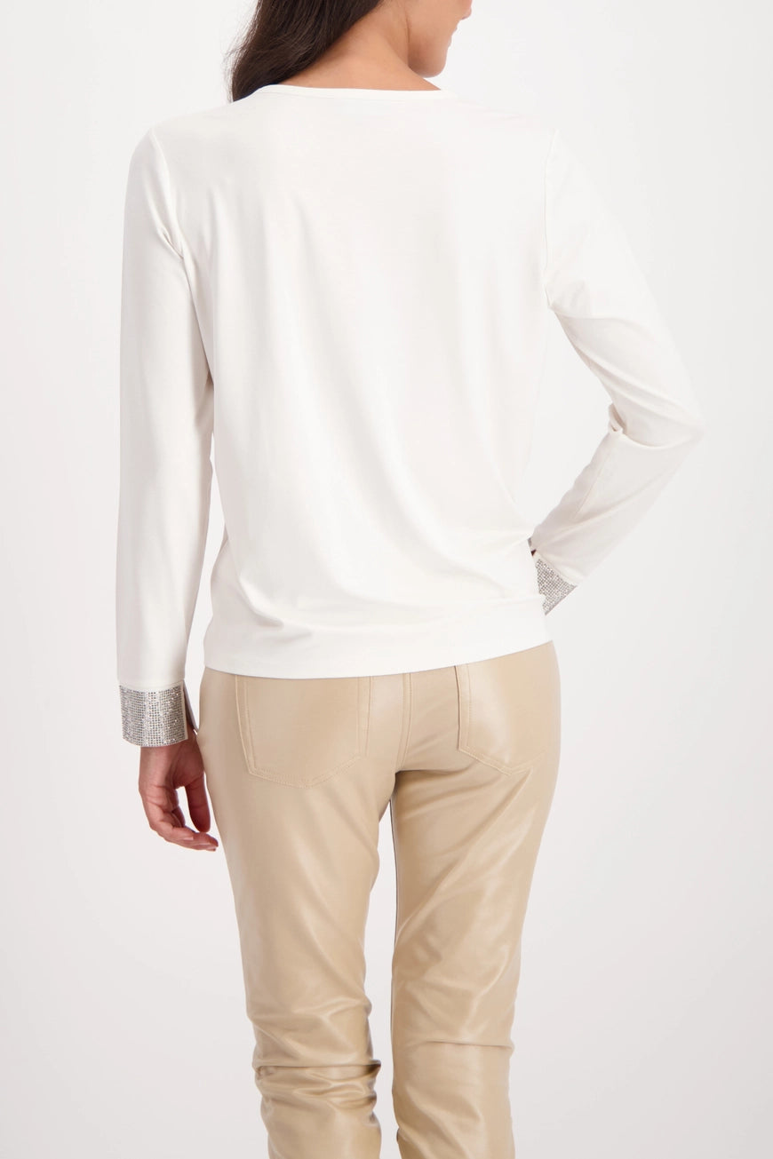 Блуза от Креп с Камъни - Monari